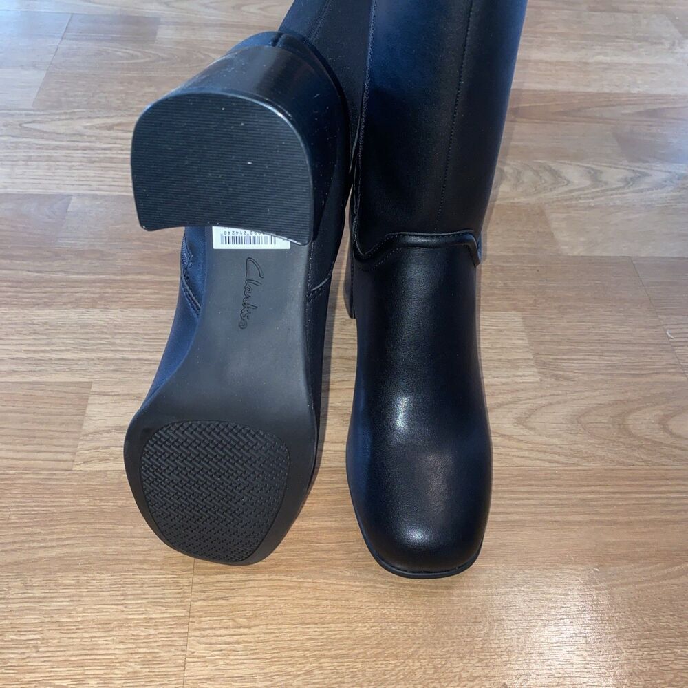 Clarks Women’s Collection Kiersta Cove Knee High Boots Black Size 9.5M New - Picture 10 of 12